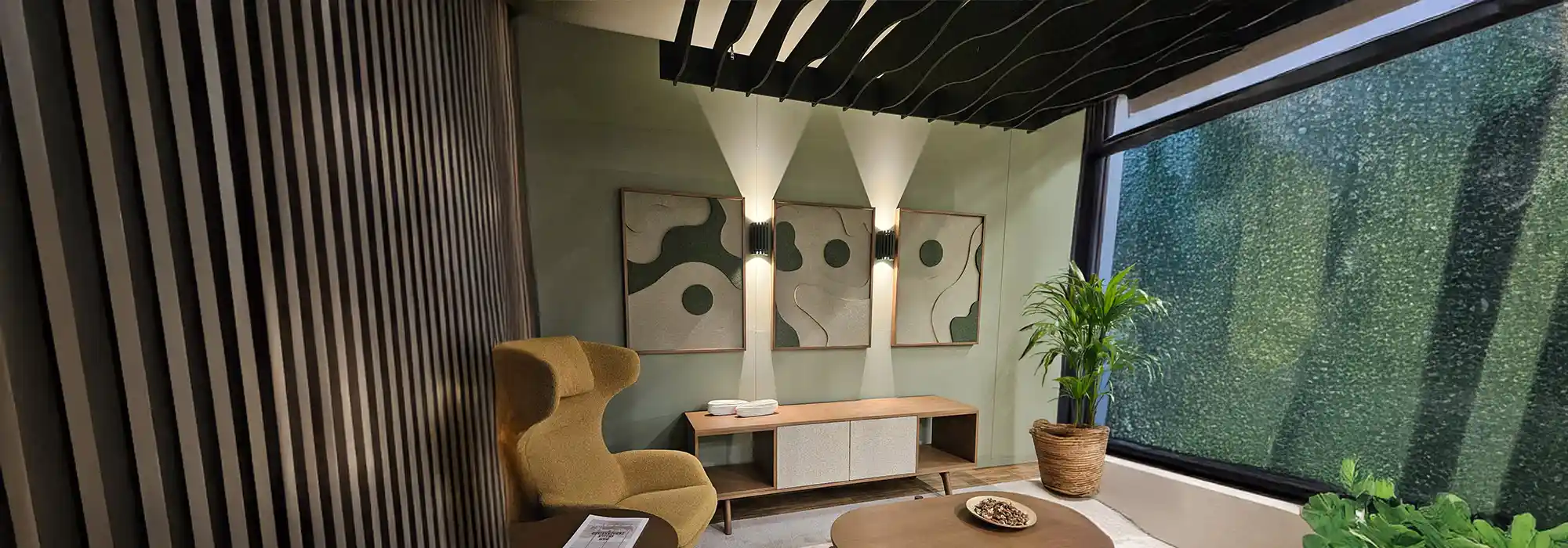 Ambiente ufficio con arredi in stile anni '70