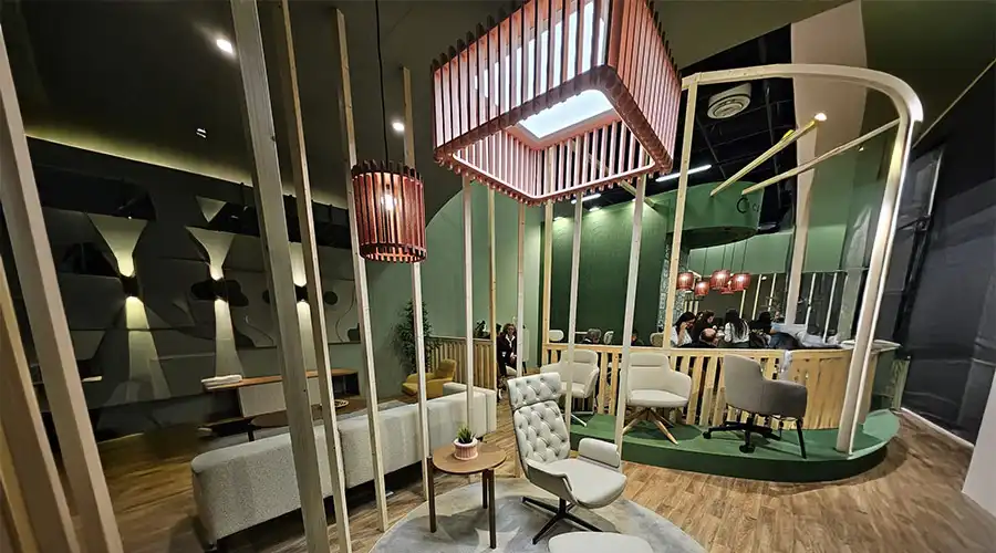 Lampada in feltro fonoassorbente