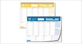 ONE COLOR Planner da scrivania settimanale formato A3, Spiralato