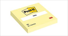 Post-it® Foglietti riposizionabili, 76 x 76 mm, Blocchetti da 100 fogli, Giallo Canary™ (confezione 12 blocchetti)